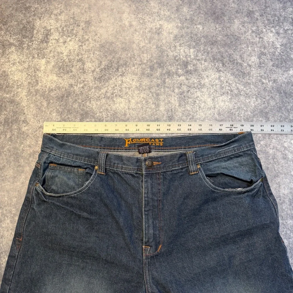 Fourcast Denim Mens Blue Jean Shorts Size 40 Dark‎ Wash Relaxed Fit Cotton